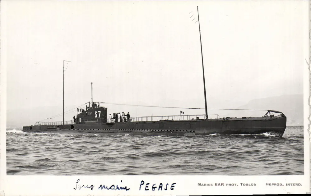 Submarino Pégase — S7 — Marius BAR Fot. Toulon - Frente
