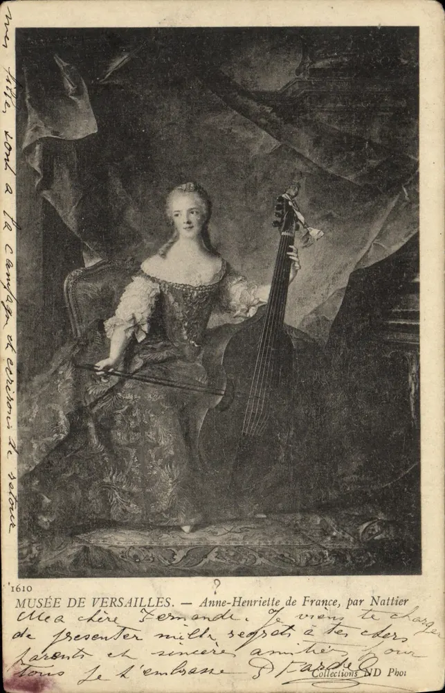 Anne-Henriette von Frankreich — Portrait von Nattier — Musée de Versailles — n°1610 - Vorderseite