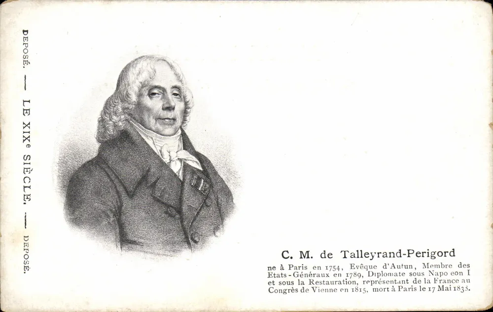 C. M. de Talleyrand-Perigord — Diplomata francês — Editor Le XIXe Siècle - Frente