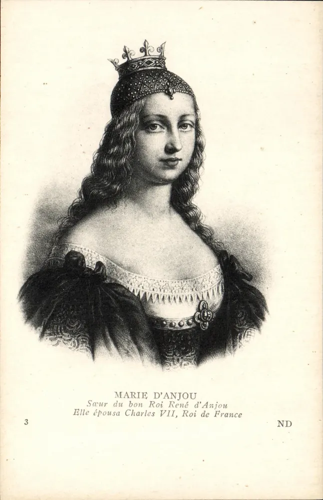 Marie d'Anjou — Schwester des guten Königs René d'Anjou, Ehefrau von Karl VII — Verleger ND, Nr. 3 - Vorderseite