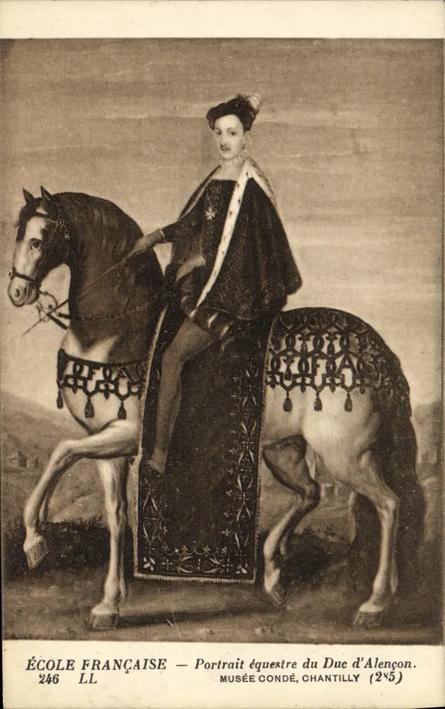 Reitersportrait des Herzogs von Alençon — französisch — Museum Condé, Chantilly (246 LL) - Vorderseite
