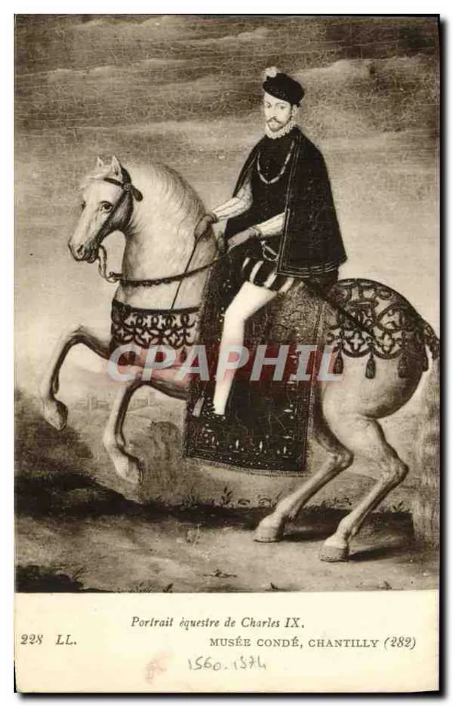 Retrato equestre de Carlos IX — Museu Condé, Chantilly (282) — LL n°228 - Frente