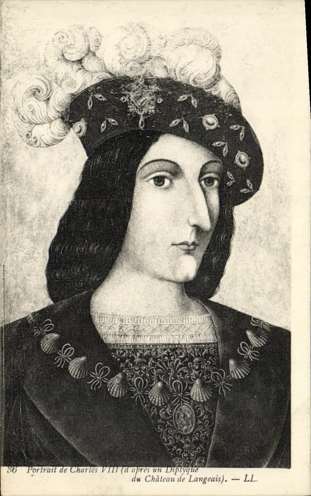Porträt von Karl VIII — nach einem Diplique aus dem Schloss Langeais — LL, Nr. 30 - Vorderseite