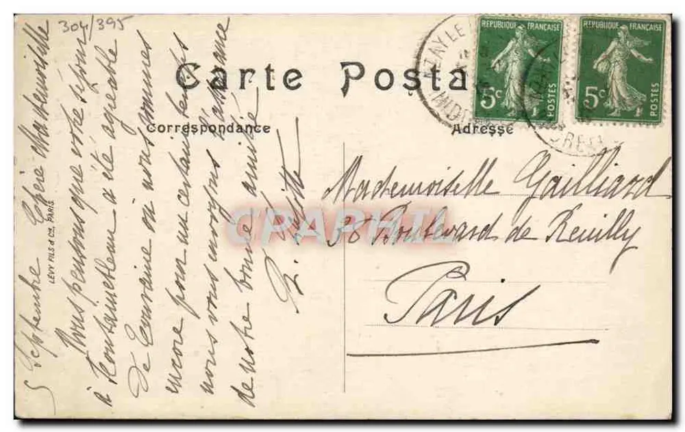 Azay-le-Rideau — Das Schloss — Marguerite de Valois — LL. 37 - Rückseite