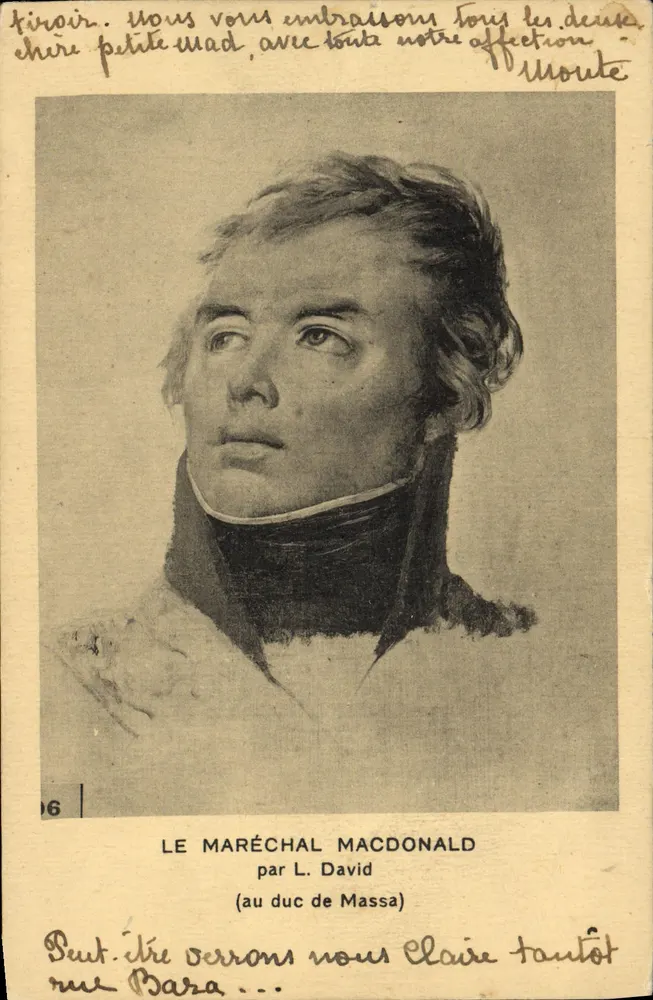 O marquês Macdonald — por L. David (ao duque de Massa) — n° 6 - Frente