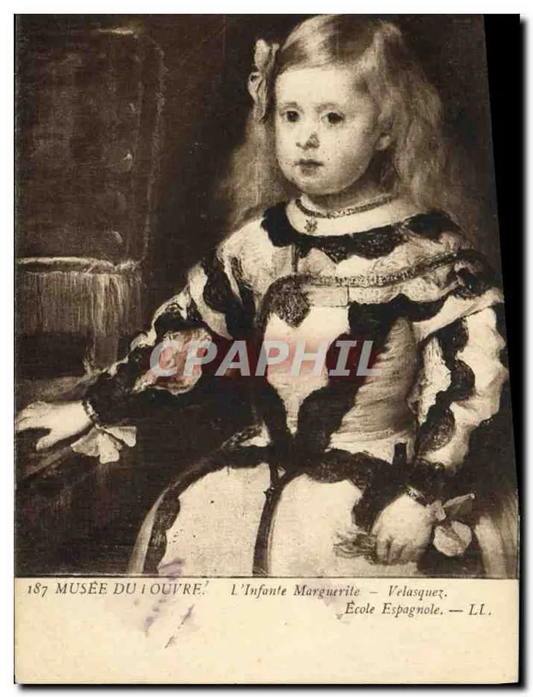Infanta Marguerite — Velasquez — Spanische Schule — LL. — Musée du Louvre — 187 - Vorderseite
