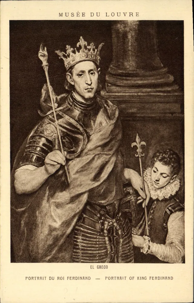 Porträt des Königs Ferdinand — Louvre-Museum — El Greco - Vorderseite