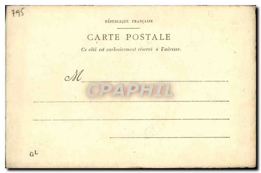 Retrato de uma mulher — estilo neoclássico — editora La Firma Louis, n° 795 - Verso