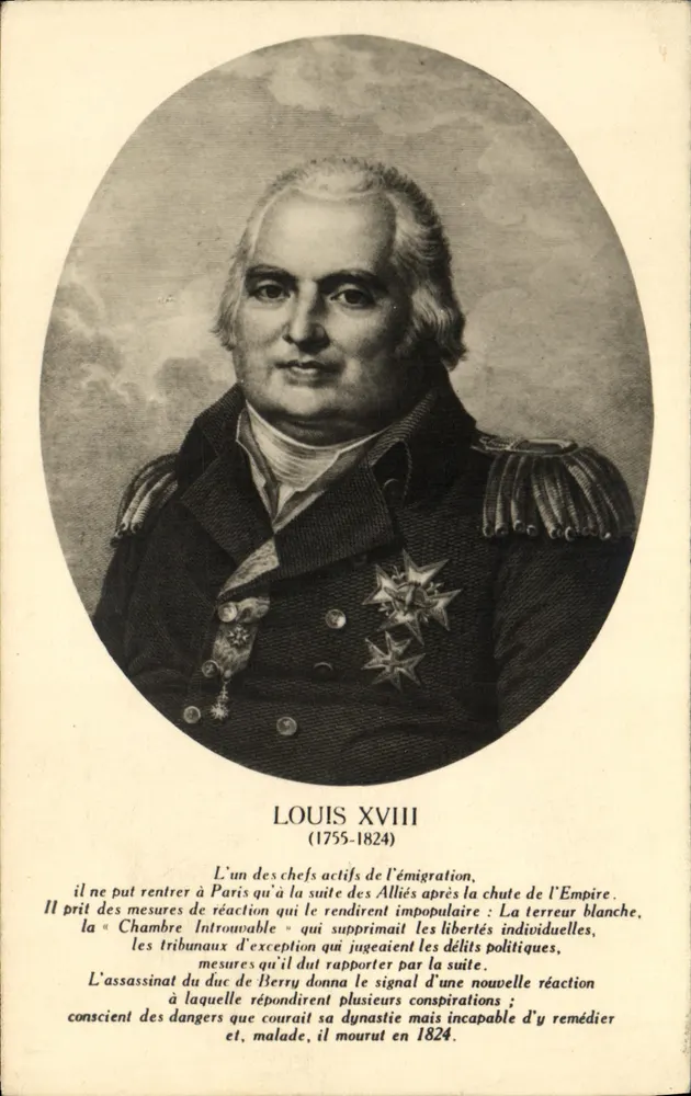 Louis XVIII — Porträt und historischer Text — E. C. Rueil-Malmaison - Vorderseite