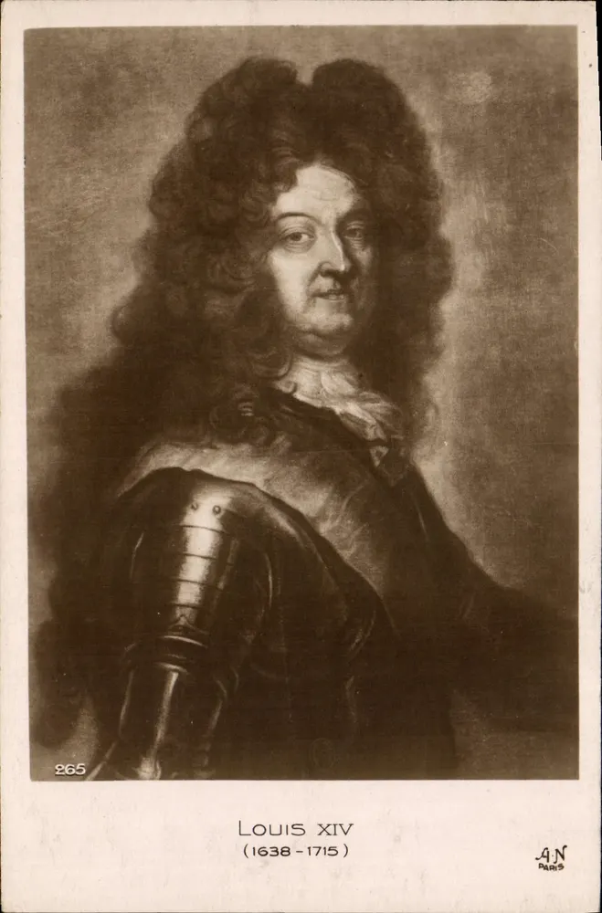 Louis XIV — retrato em armadura — A.N. Paris, n° 265 - Frente