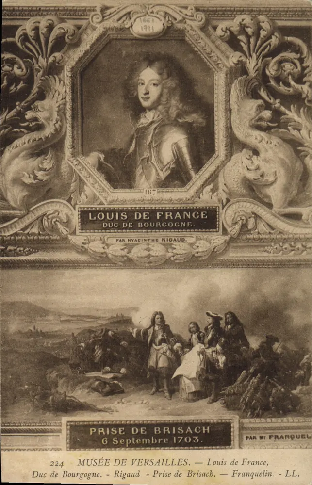 Louis de France, Herzog von Burgund — Einnahme von Brisach — Musée de Versailles — Verleger LL - Vorderseite