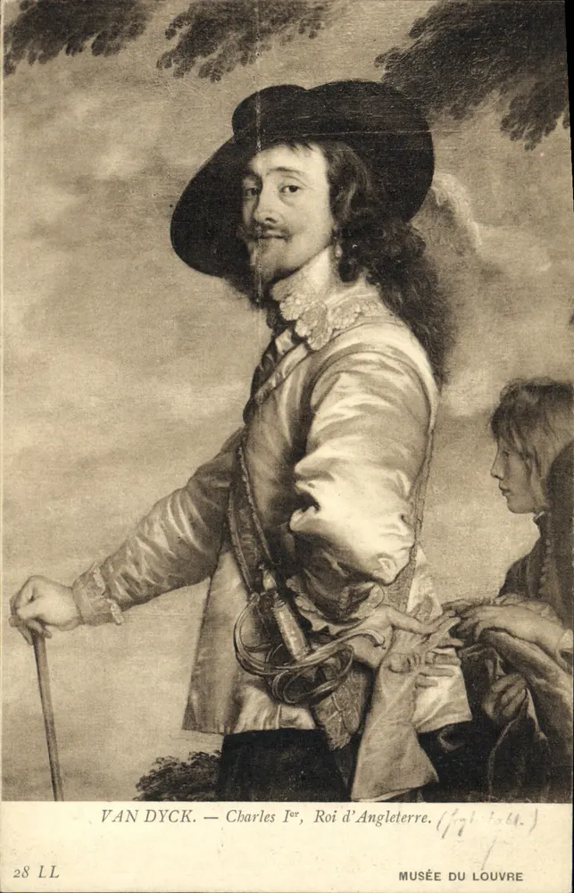 Charles I, Rei da Inglaterra — retrato por Van Dyck — Museu do Louvre - Frente