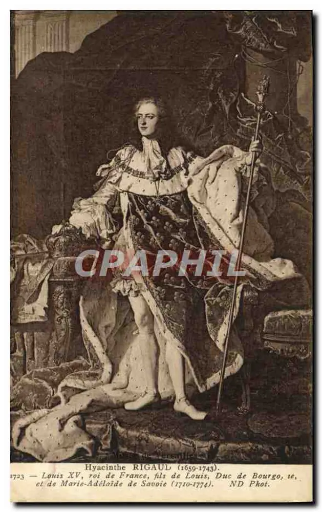 Louis XV König von Frankreich — Portrait — ND Phot. - Vorderseite