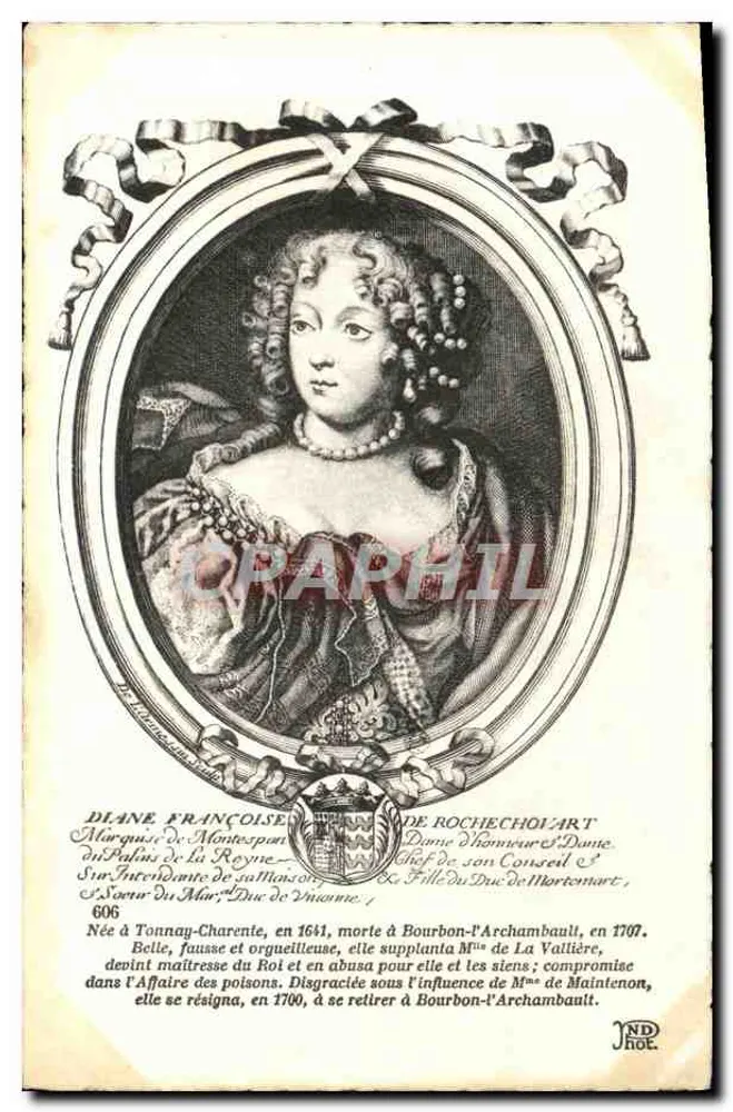 Diane Françoise de Rochechouart — Marquesa de Montespan, amante de Luís XIV — n° 695 - Frente