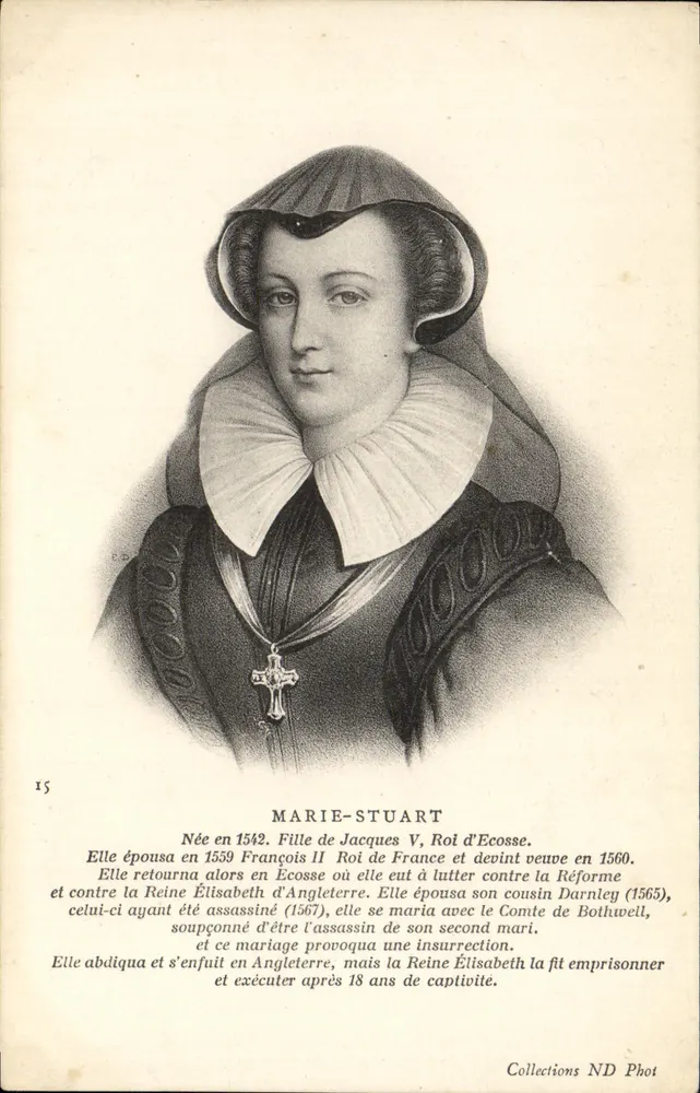 Marie-Stuart — Retrato gravado — Coleções ND Phot - Frente
