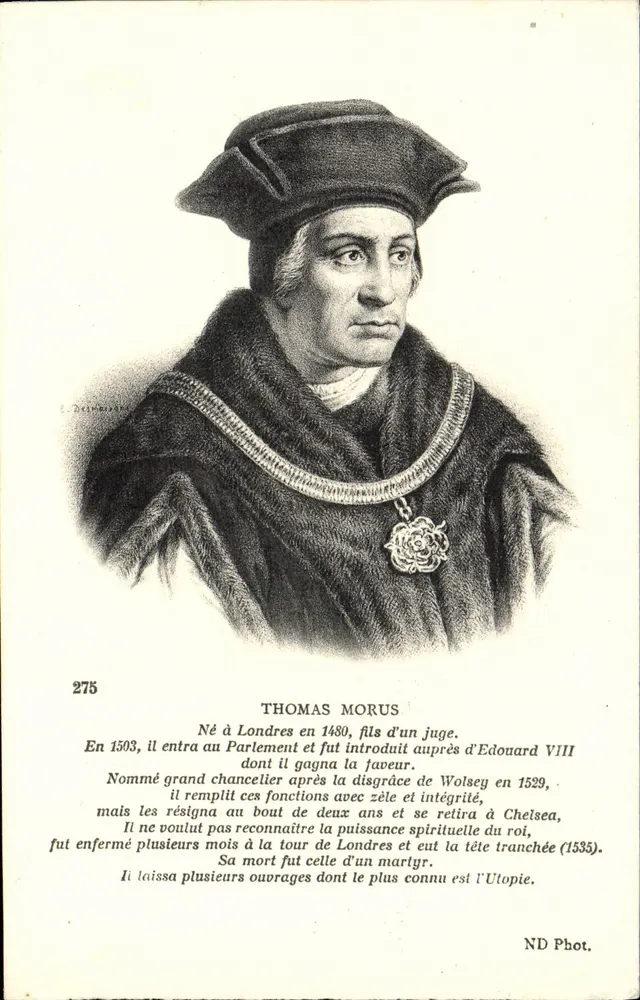 Thomas Morus — geätztes Portrait — ND Phot. n° 275 - Vorderseite