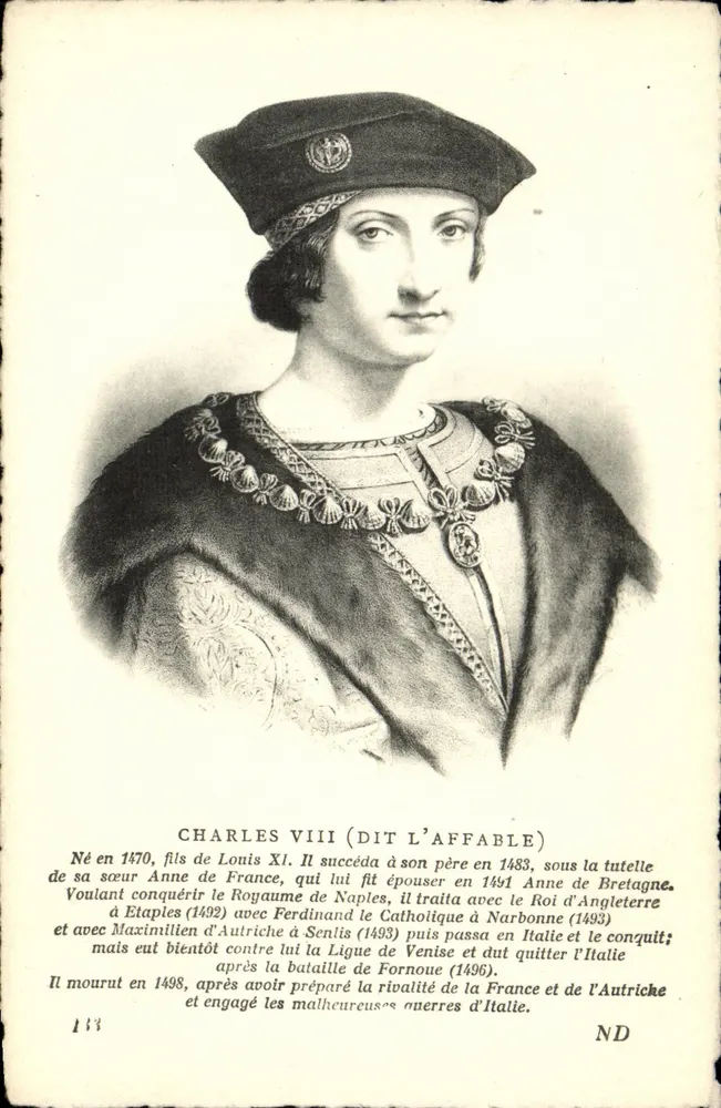 Charles VIII (genannt der Freundliche) — historisches Portrait — Nr. 133 - Vorderseite