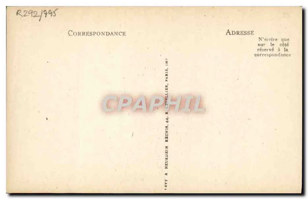 Carlos VII — rei da França — editor Levy & Neurdein, Paris - Verso