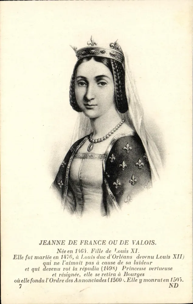 Jeanne von Frankreich oder Valois — Portrait — Verleger: Lot et Neurardin, Paris - Vorderseite