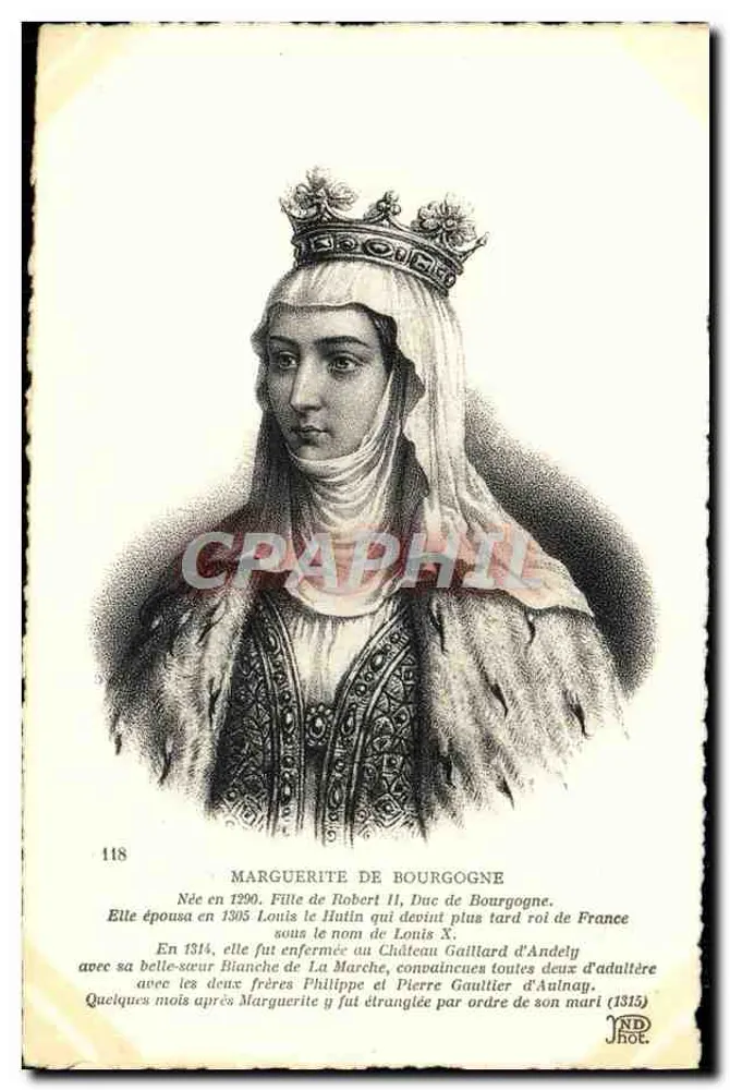Marguerite de Bourgogne — portret rytowniczy — n°118 - Awers