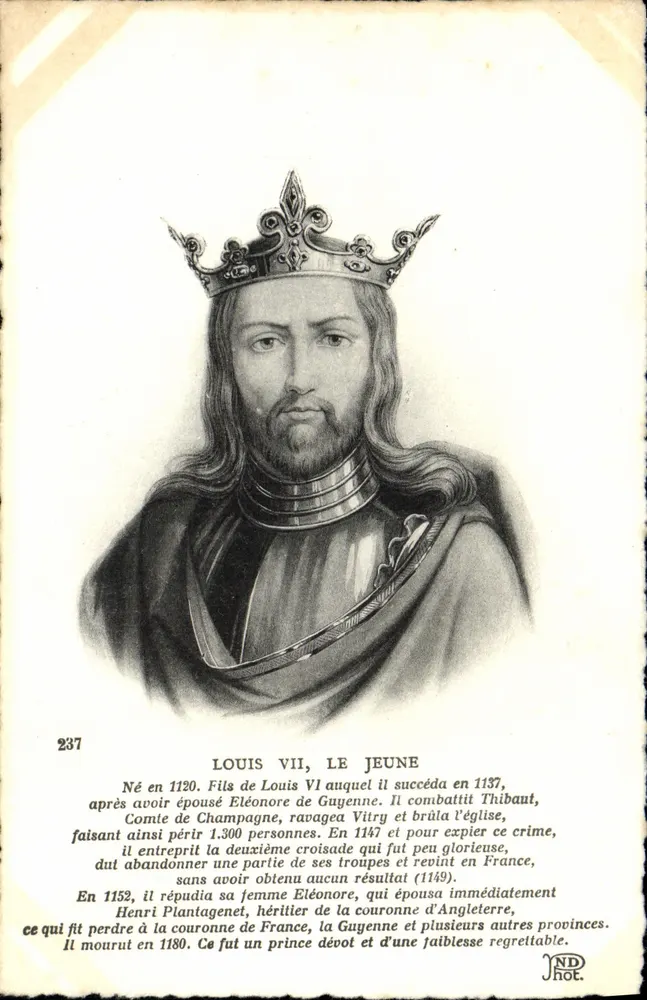 Louis VII, o Jovem — rei da França — editor JND hot. n° 237 - Frente