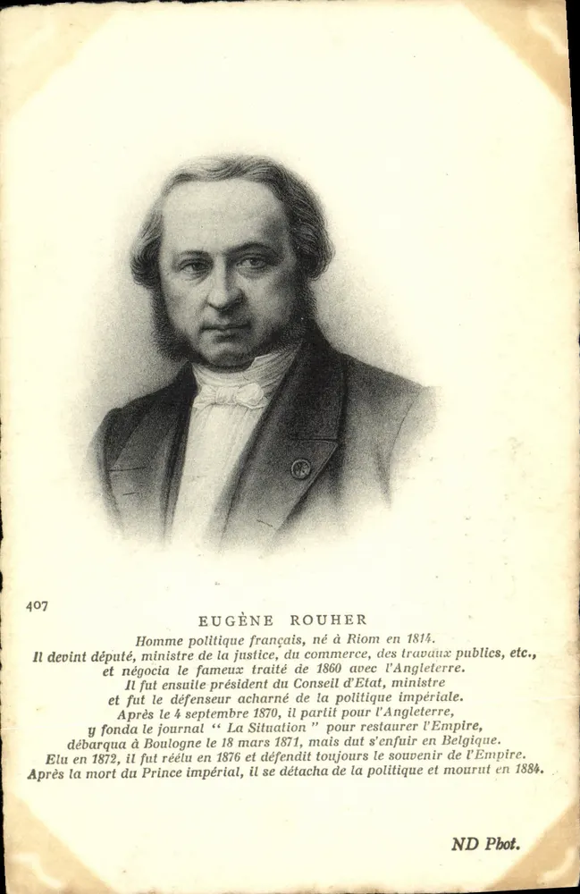 Eugène Rouher — französischer Politiker — ND Phot. - Vorderseite