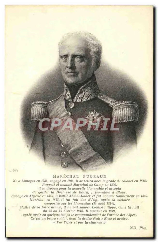 Maréchal Bugeaud — biografia — ND. Fot. - Frente