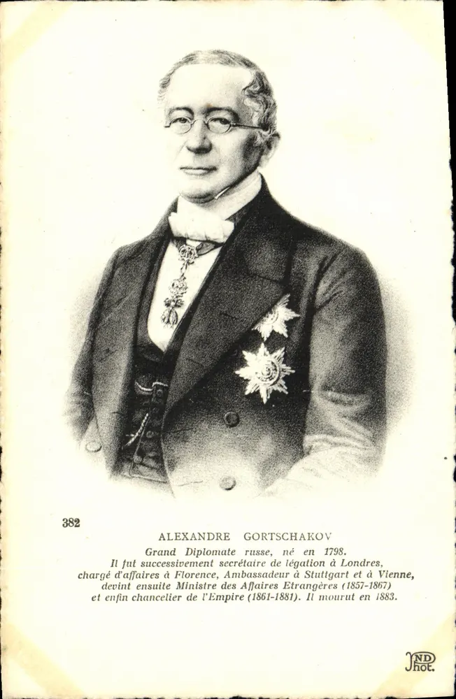 Alexandre Gortschakov — russischer Diplomat — JND HOT, n° 382 - Vorderseite