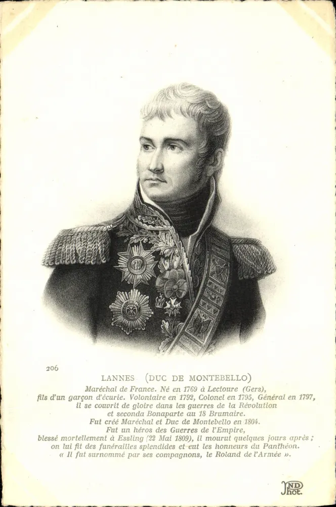 Lannes (Duc de Montebello) — Marschall von Frankreich, gestochenes Portrait — JND hot. n°206 - Vorderseite