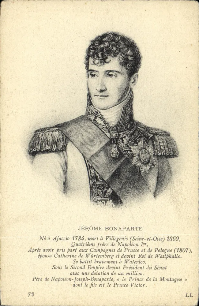 Jérôme Bonaparte — Portrait in Uniform — Verlag LL, Nr. 72 - Vorderseite