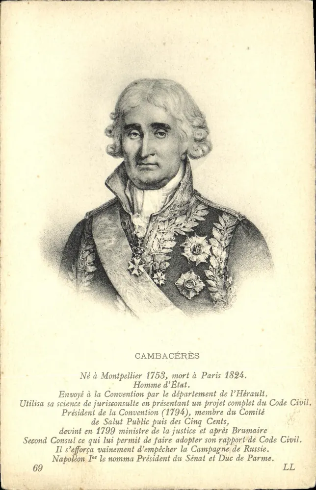 Cambacérès — Homem de Estado, presidente do Senado e duque de Parma — editor LL, n° 69 - Frente