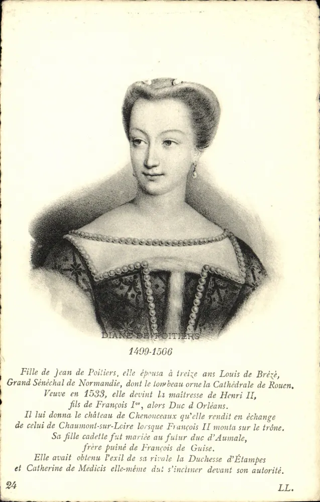 Diane de Poitiers — 1499-1566 — Léva & Neutubelin, Paris, n°24 - Vorderseite