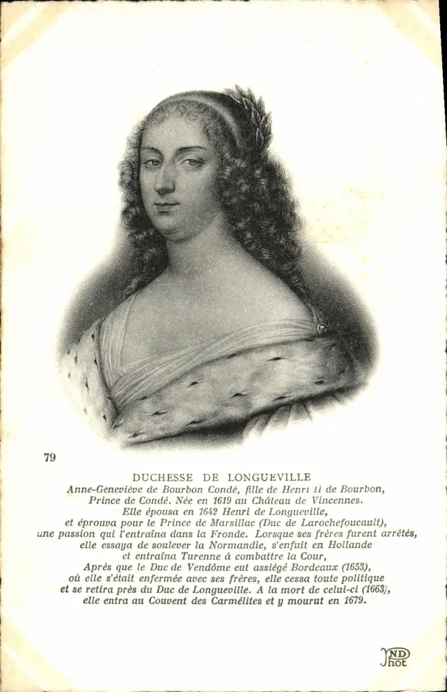 Anne-Geneviève de Bourbon Condé — Hertogin van Longueville — JND Hot, n°79 - Voorkant