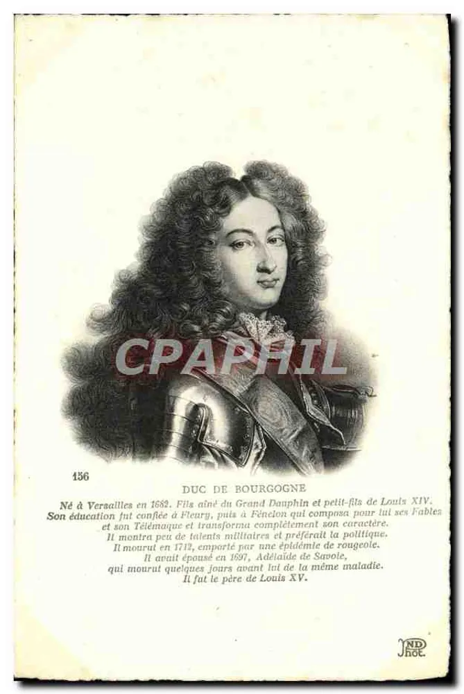 Herzog von Burgund — Portrait — ND Phot. - Vorderseite