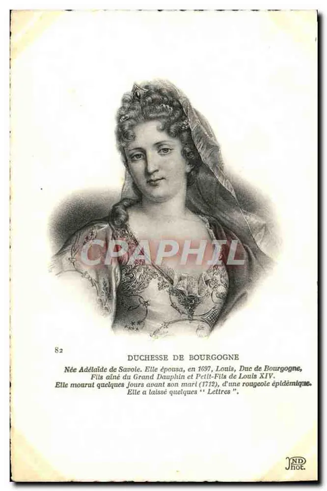 Duchesse von Burgund — Geboren Adélaïde von Savoyen, Ehefrau von Louis, Herzog von Burgund, gestorben an einer epidemischen Masern im Jahr 1712 — JND. Hoc. n°82 - Vorderseite