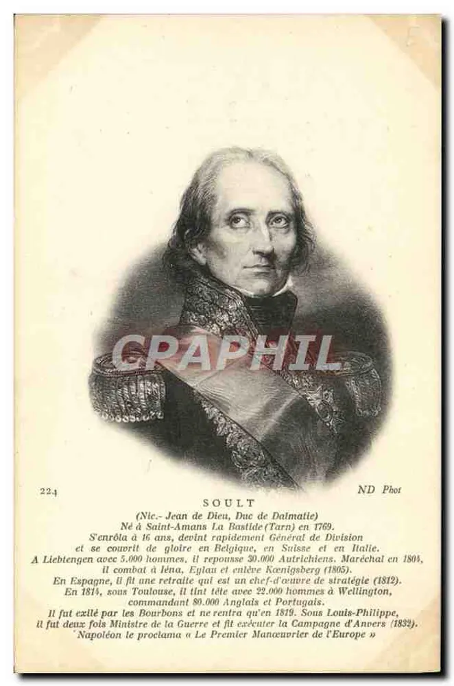 Jean de Dieu, Duque da Dalmácia — Soult — ND Fotografia - Frente