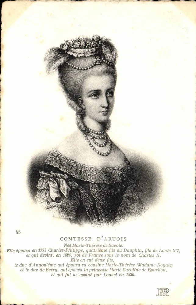 Gräfin von Artois — Marie-Thérèse von Savoyen — ND Fotografie - Vorderseite