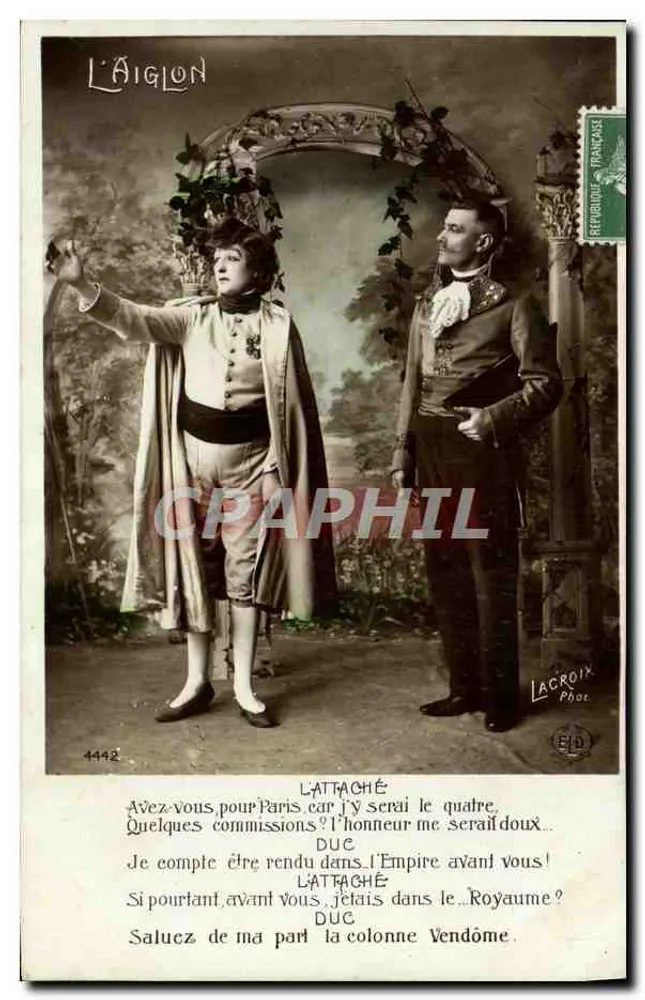 L'Aiglon — Theater-Szene — Lacroix Phot. - Vorderseite