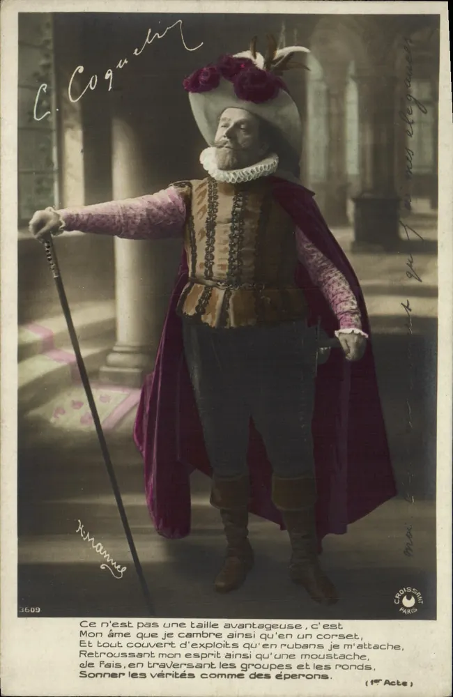Mann in Ritterkleidung — poetischer Text — Croissy Paris - Vorderseite
