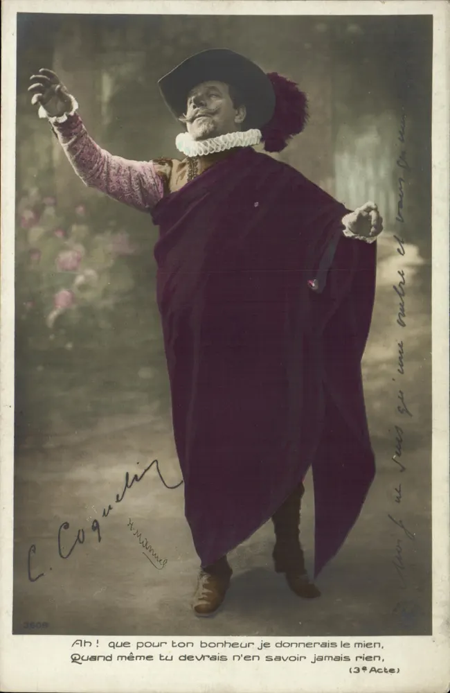L. Coquelin in der Rolle von Herrn Manuel — Szene aus dem 3. Akt — Verlag R.192 - Vorderseite