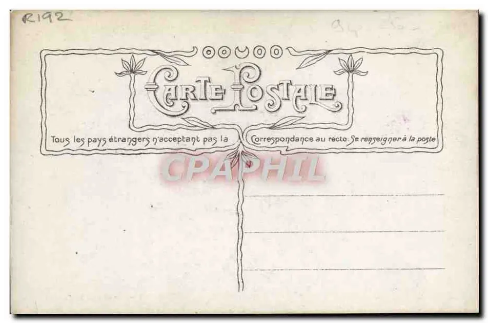 L. Coquelin in der Rolle von Herrn Manuel — Szene aus dem 3. Akt — Verlag R.192 - Rückseite