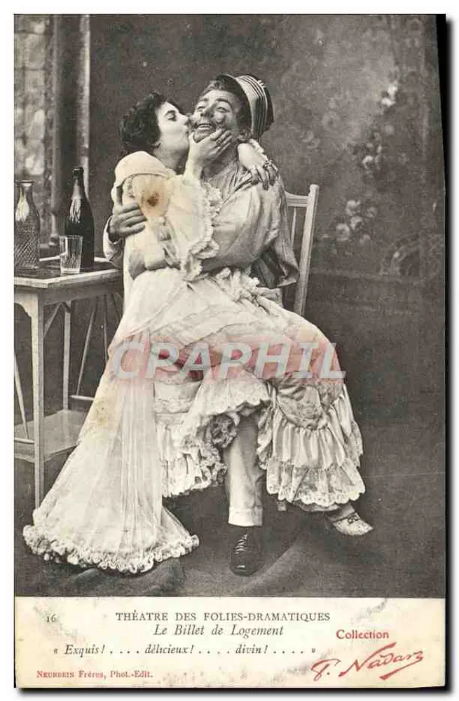 Der Wohnsitznachweis — Theater der Folies-Dramatiques — Sammlung Nadar — Néorudin Frères, Foto-Verlag - Vorderseite
