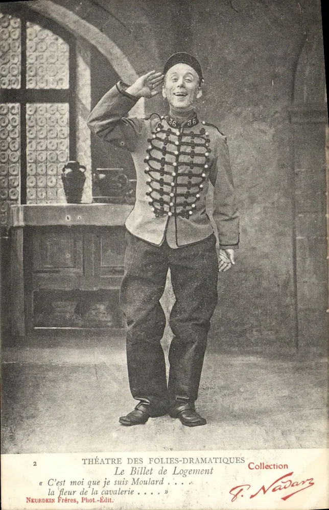 Das Zimmerticket — Moulard — Theater der Folies-Dramatiques — Sammlung Nadar — Neurdkin Frères, Foto-Verlag - Vorderseite