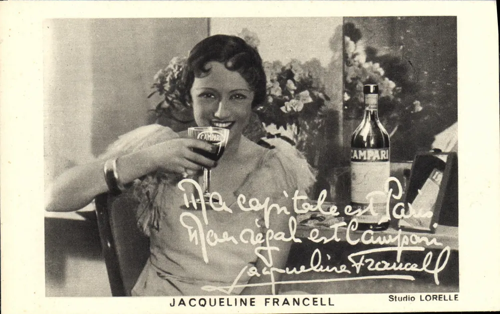 Jacqueline Francell — Werbung für Campari — Studio Lorelle - Vorderseite