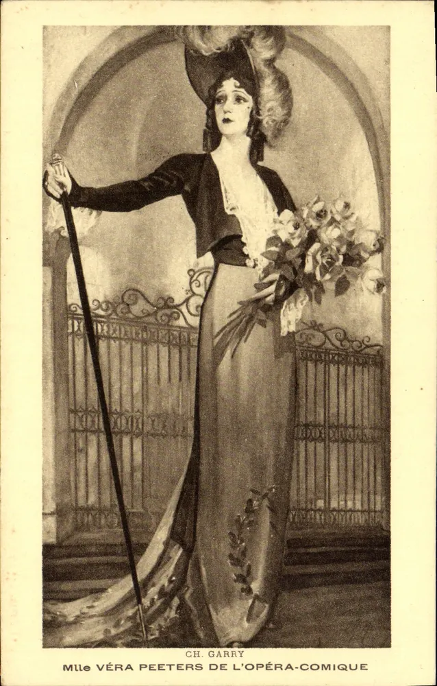 Frau Véra Peeters vom Opéra-Comique — Illustration von CH. GARRY - Vorderseite