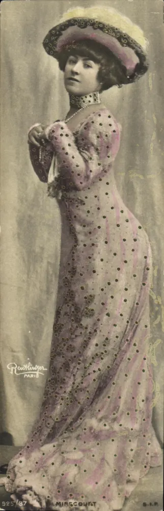 Frau in einem Kleid mit Punkten — Paris — Reinlinger, Nr. 995/87 - Vorderseite