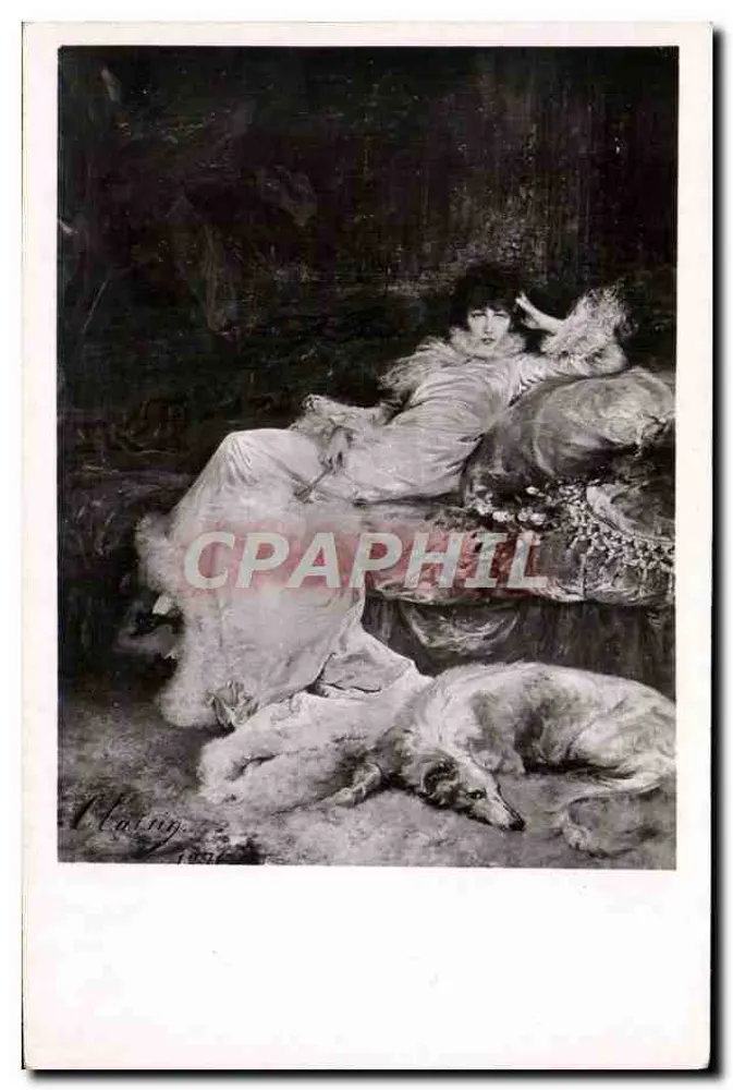 Porträt der Madame Sarah Bernhardt — Museum des Petit Palais — von J. Clairin - Vorderseite