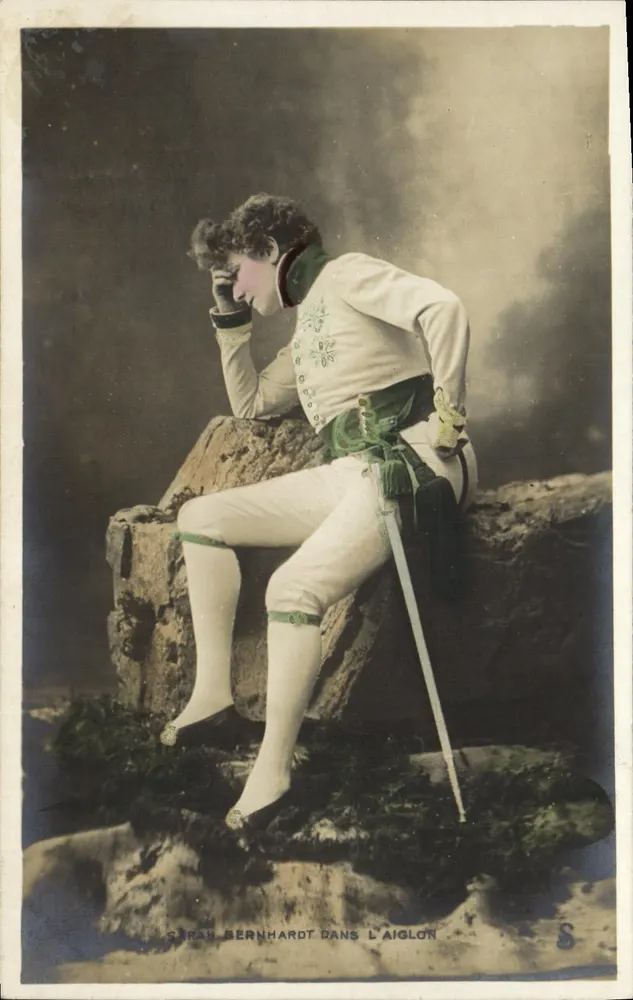 Sarah Bernhardt in L'Aiglon — S. Bernhardt in L'Aiglon — Verlag S. (Logo S) — Seriennummer nicht sichtbar - Vorderseite