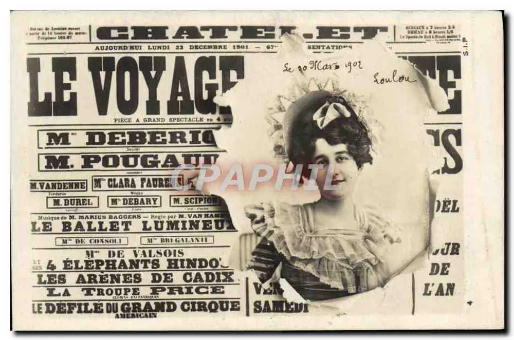 Vorstellung im Grand Cirque — Châtelet und Sentations — 23. Dezember 1901 - Vorderseite