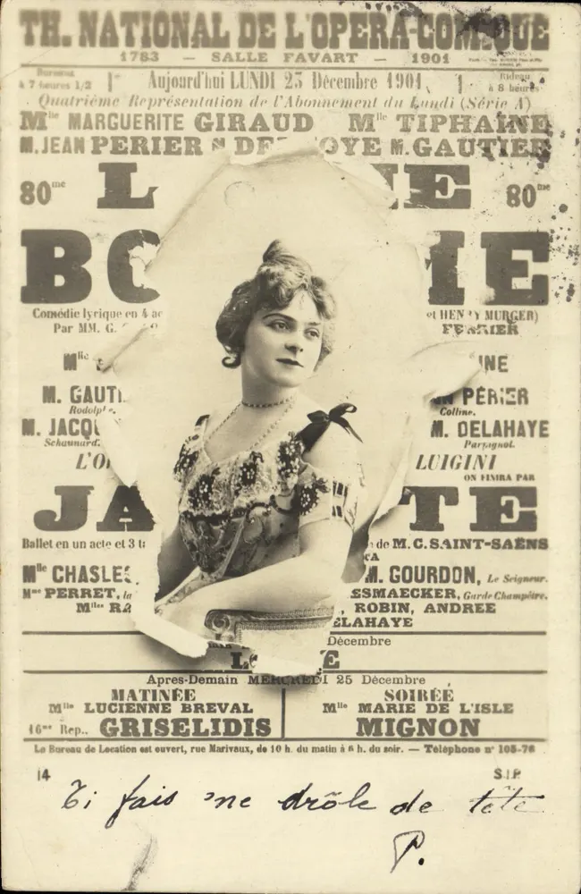 Salle Favart — Aufführung am Opéra-Comique — 25. Dezember 1904 — S.I.P. Nr. 14 - Vorderseite